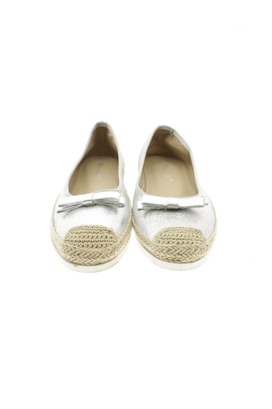 Zapatos planos de R and BE de la talla 37, de color plateado de