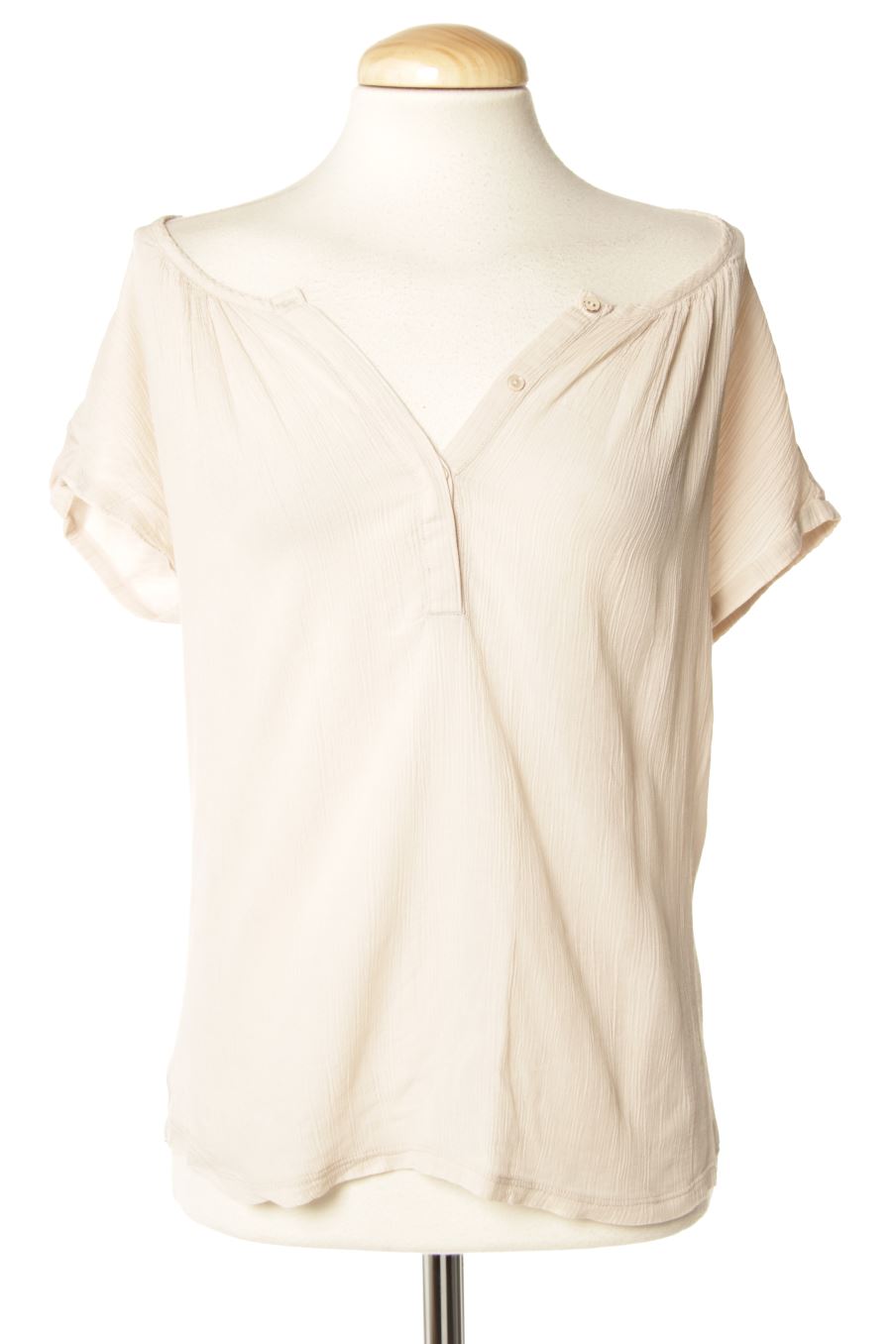 Blouse à manches courtes Comptoir des Cotonniers de la taille S, de couleur beige
