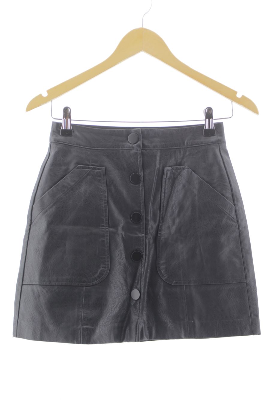 Falda de Stradivarius de la talla 34, de color negro de sintético