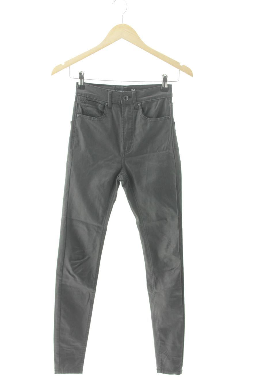 Hose von Stradivarius Größe 34, Farbe Schwarz, aus Synthetisch für