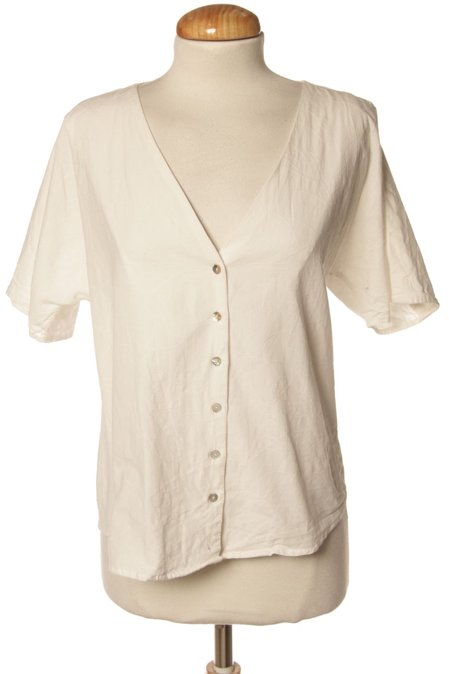 Blouse à manches courtes skatie brand de la taille S, de couleur blanc