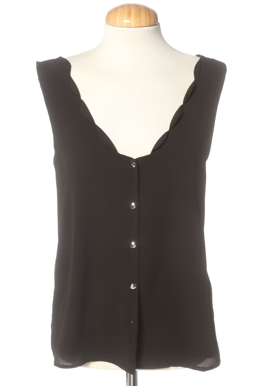 Blusa de manga corta de Y`coo Paris de la talla S, de color negro