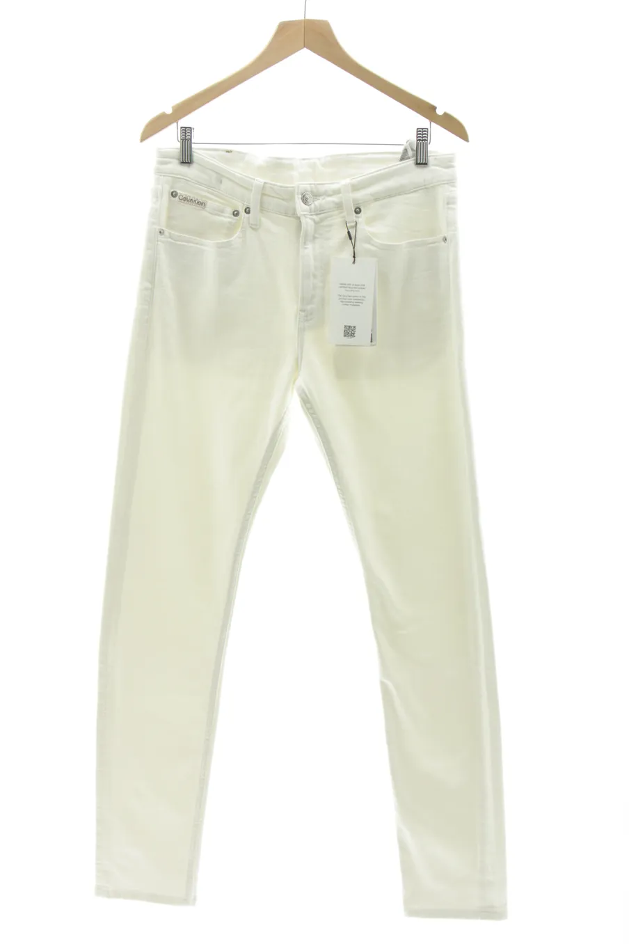 Jeans Calvin Klein de la taille 42, de couleur blanc de denim