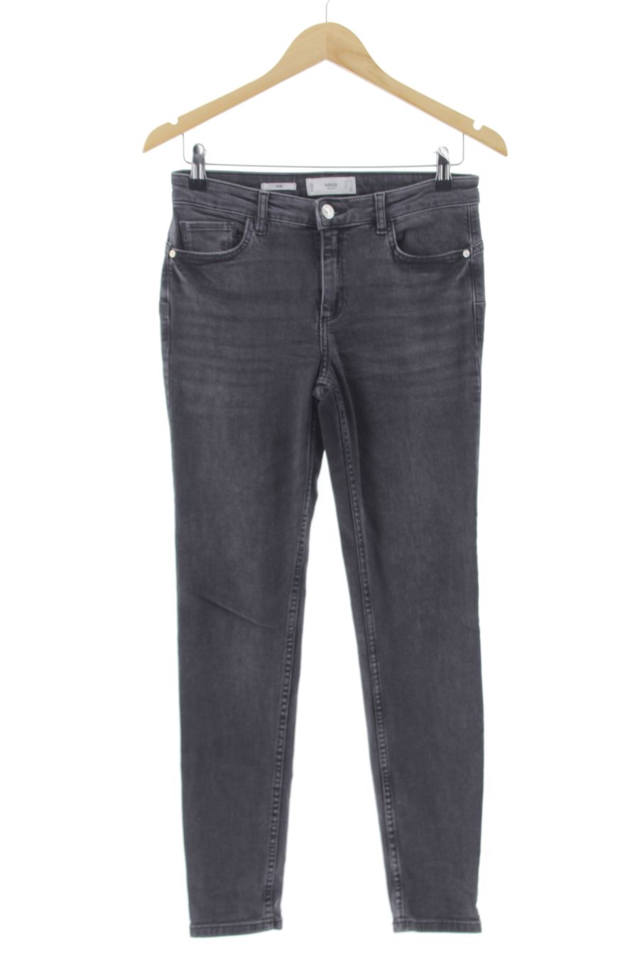 Vaquero de Mango de la talla 36, de color gris de ropa vaquera