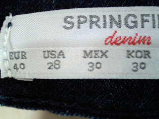 Jeans Springfield de la taille 40, de couleur bleu de denim