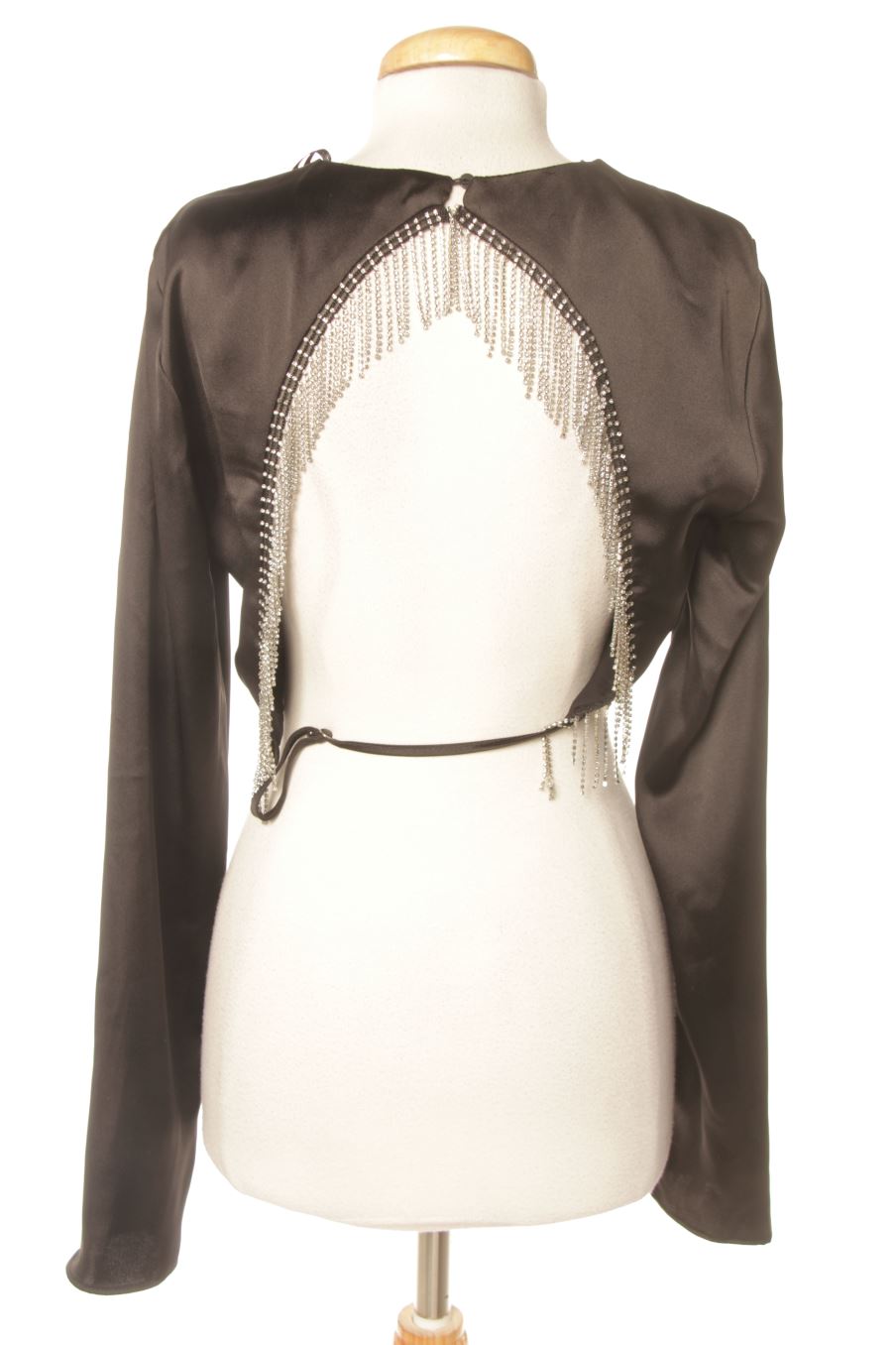 Blouse à manches longues Zara de la taille M, de couleur noir