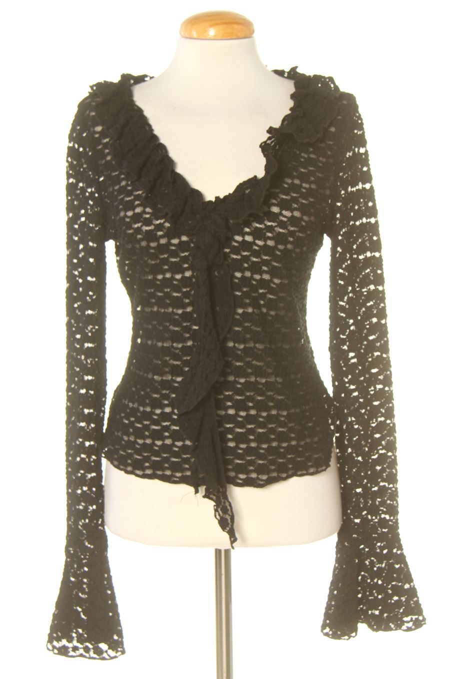 Blouse à manches longues Giorgia de la taille M, de couleur noir