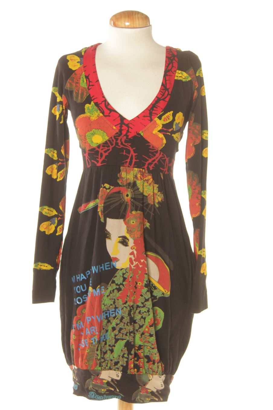 Einfaches Kleid von Desigual Größe XS, Farbe Aufdruck, für