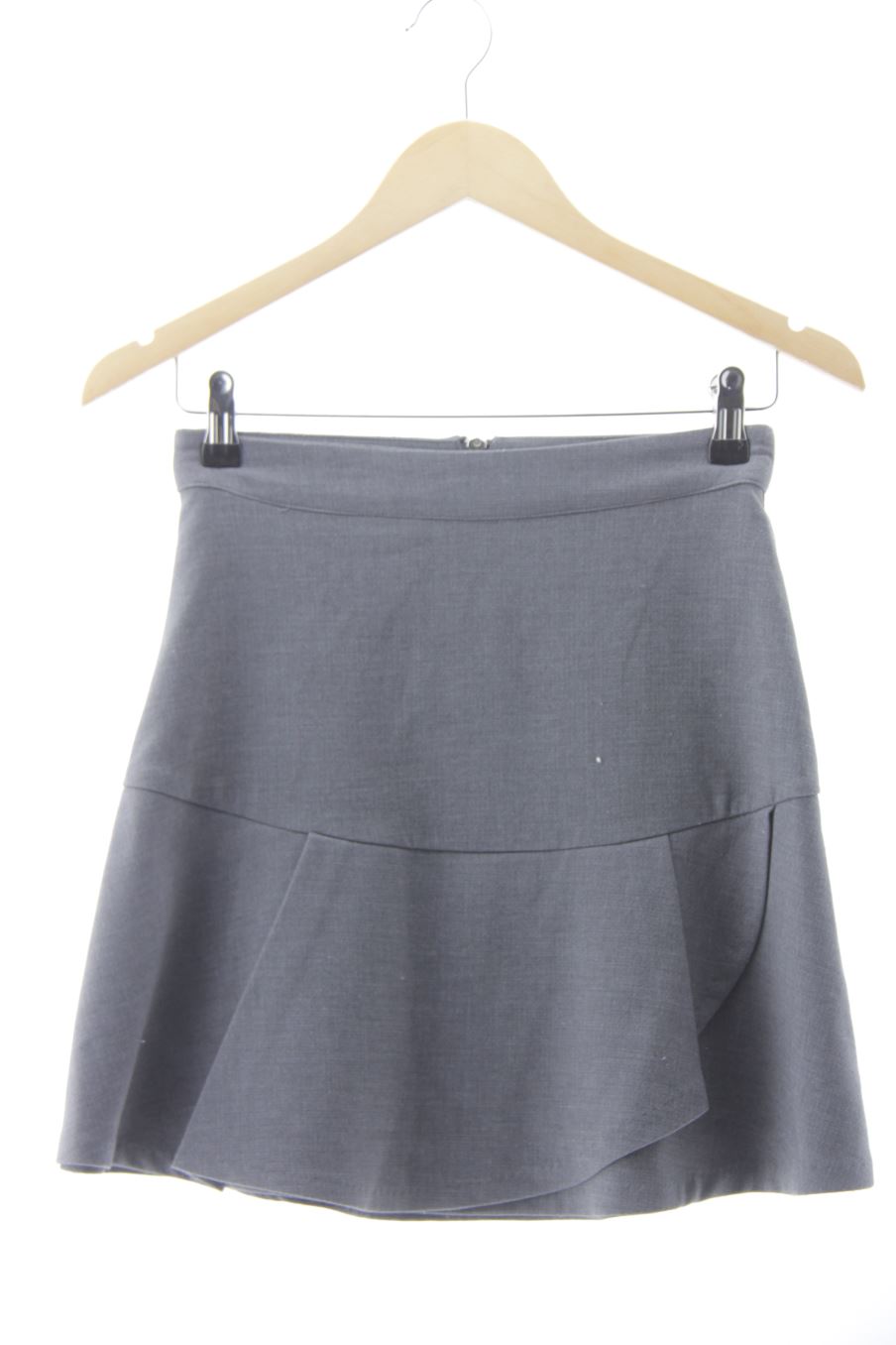 Aufwändiger Rock von Stradivarius Größe 34, Farbe Grau, für