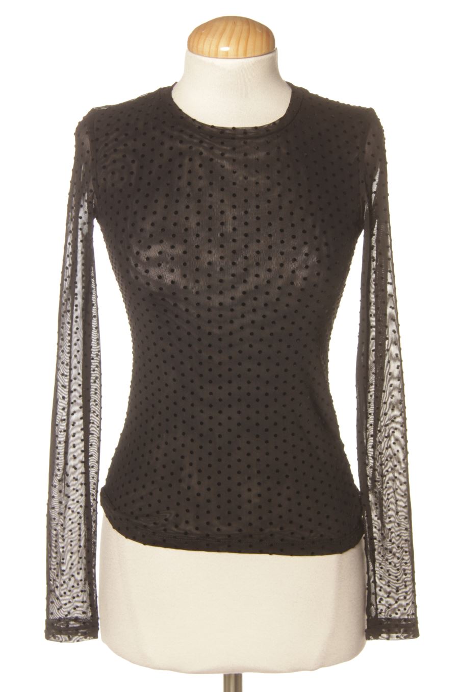 Top de Mango de la talla XXS, de color negro