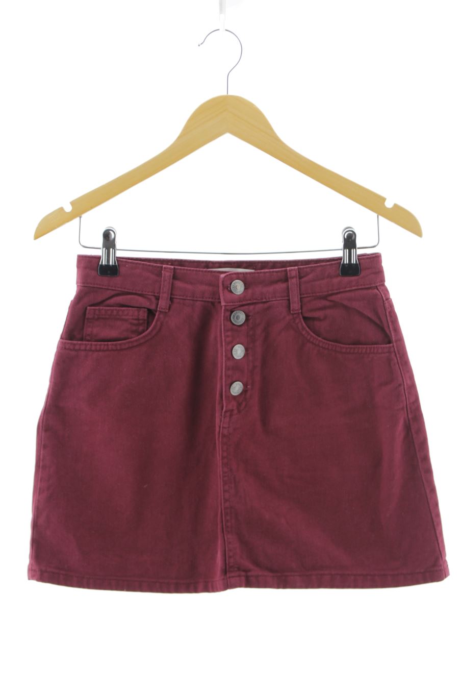 Jupe Pull & Bear de la taille M, de couleur bordeaux de denim