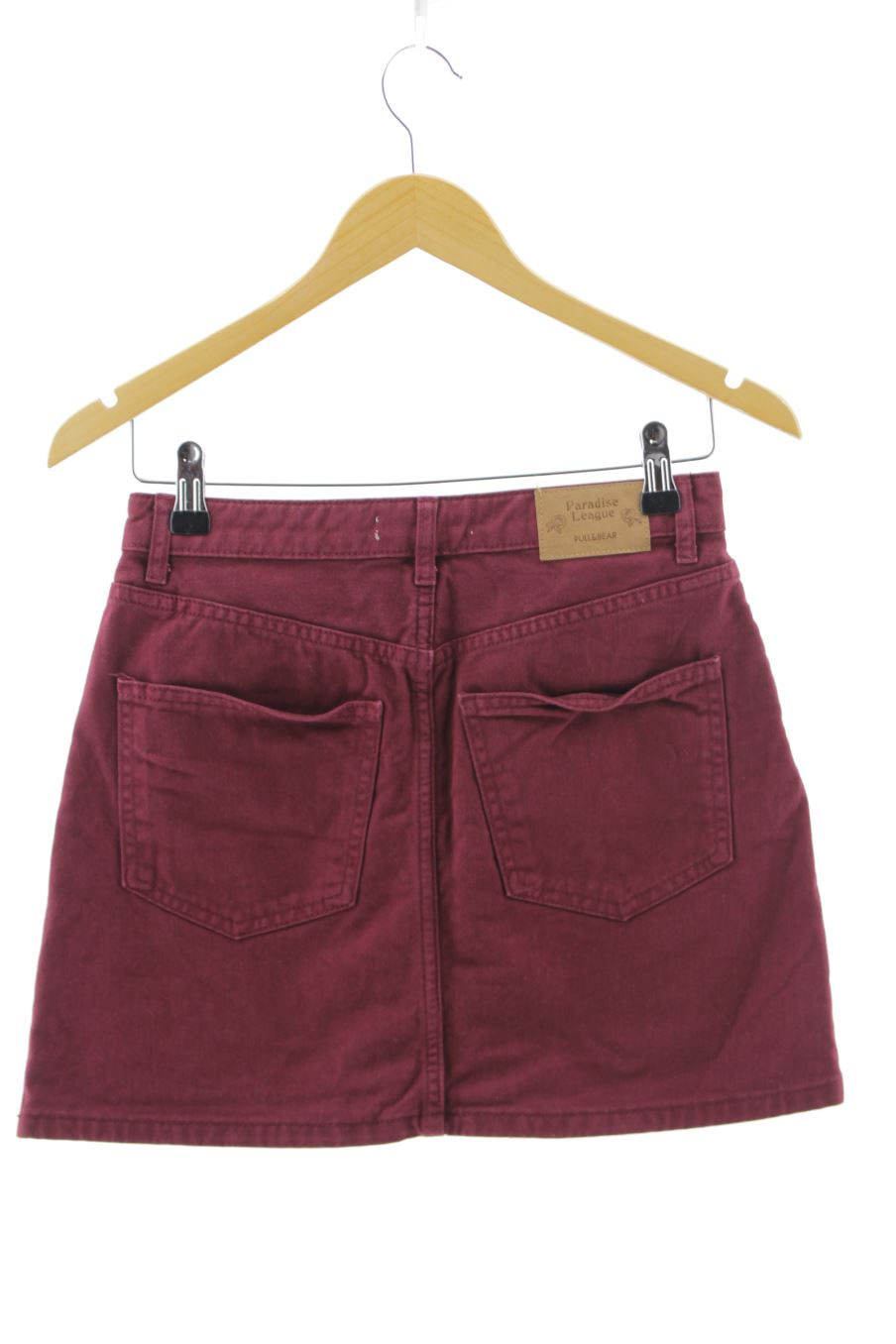 Jupe Pull & Bear de la taille M, de couleur bordeaux de denim