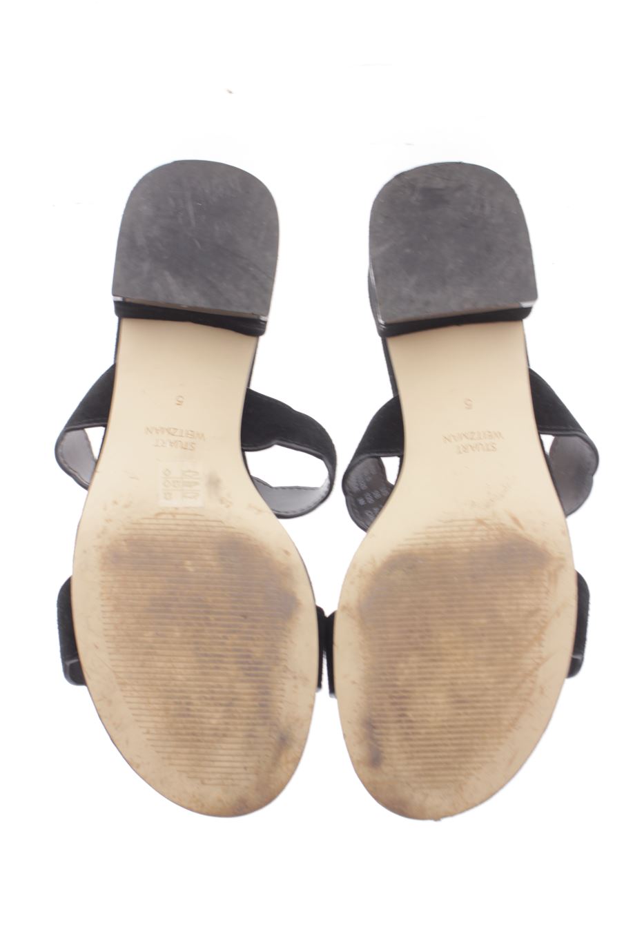Sandalias tacon de Stuart Weitzman de la talla 36, de color negro de