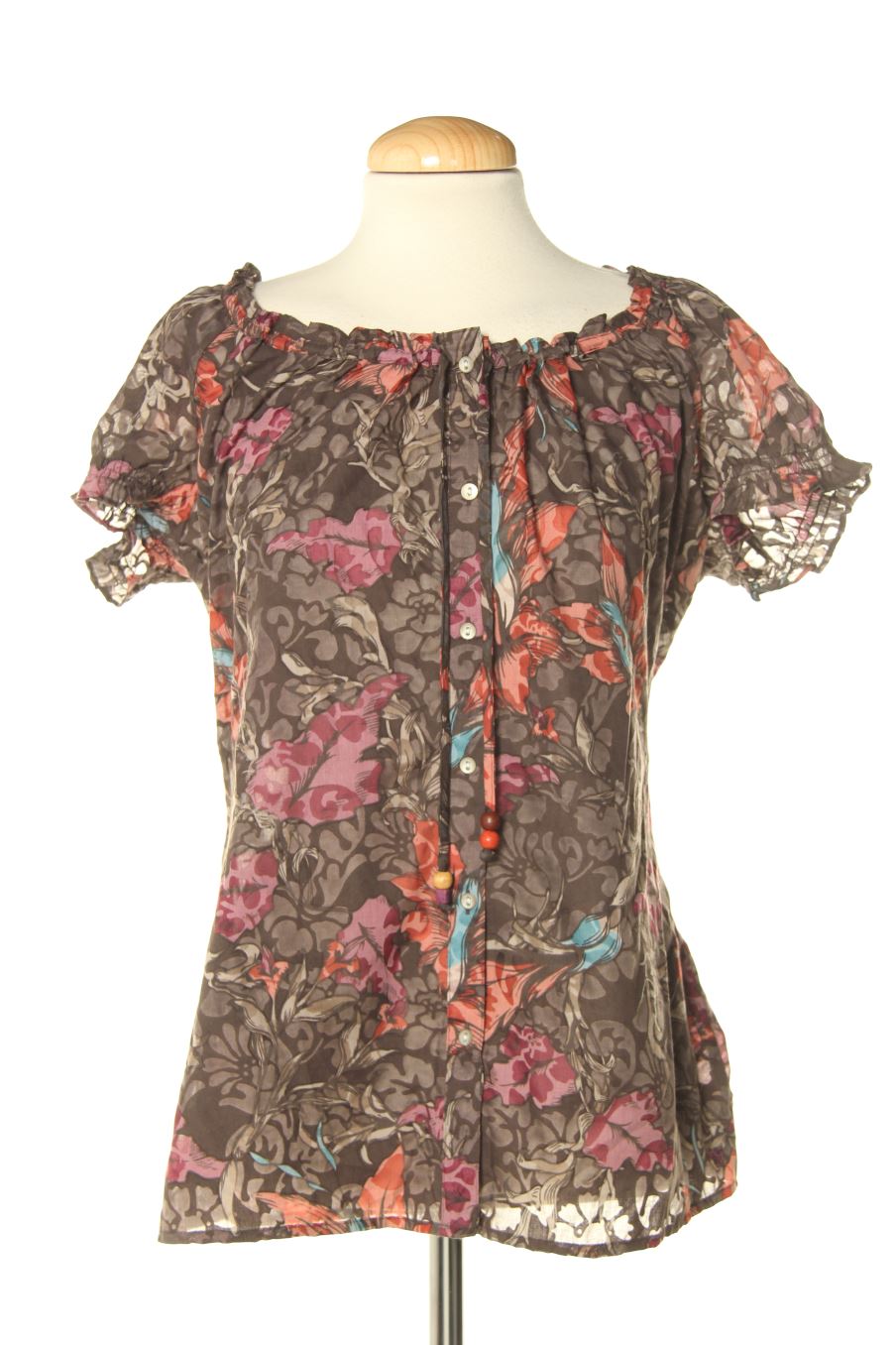 Blouse à manches courtes Esprit de la taille 42, de couleur imprimés