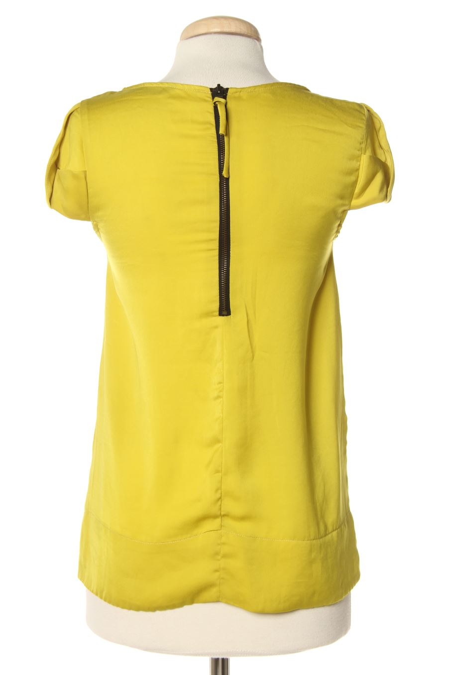 Blusa de manga corta de Zara de la talla XS, de color verde