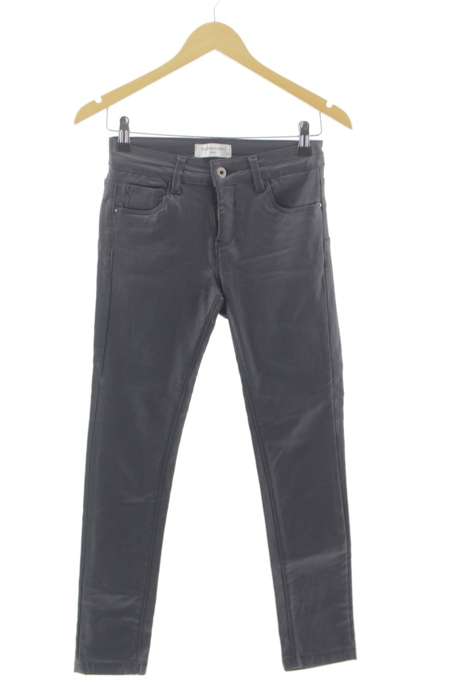Jeans Queen Hearts Paris de la taille M, de couleur noir de denim