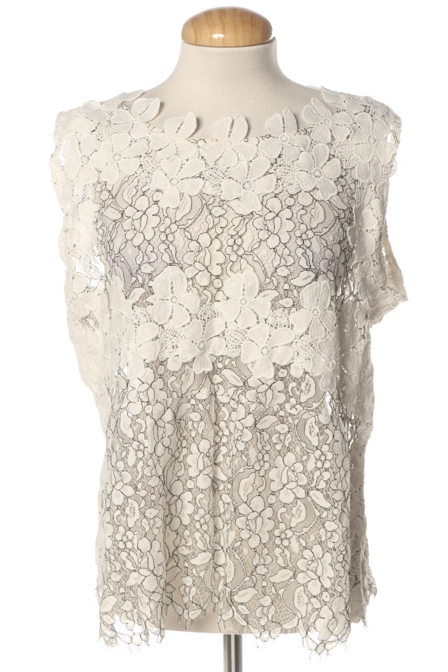 Top Blue Tassel de la taille XL, de couleur blanc
