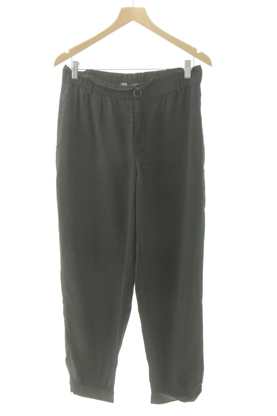 Pantalón Casual de Zara de la talla L, de color negro