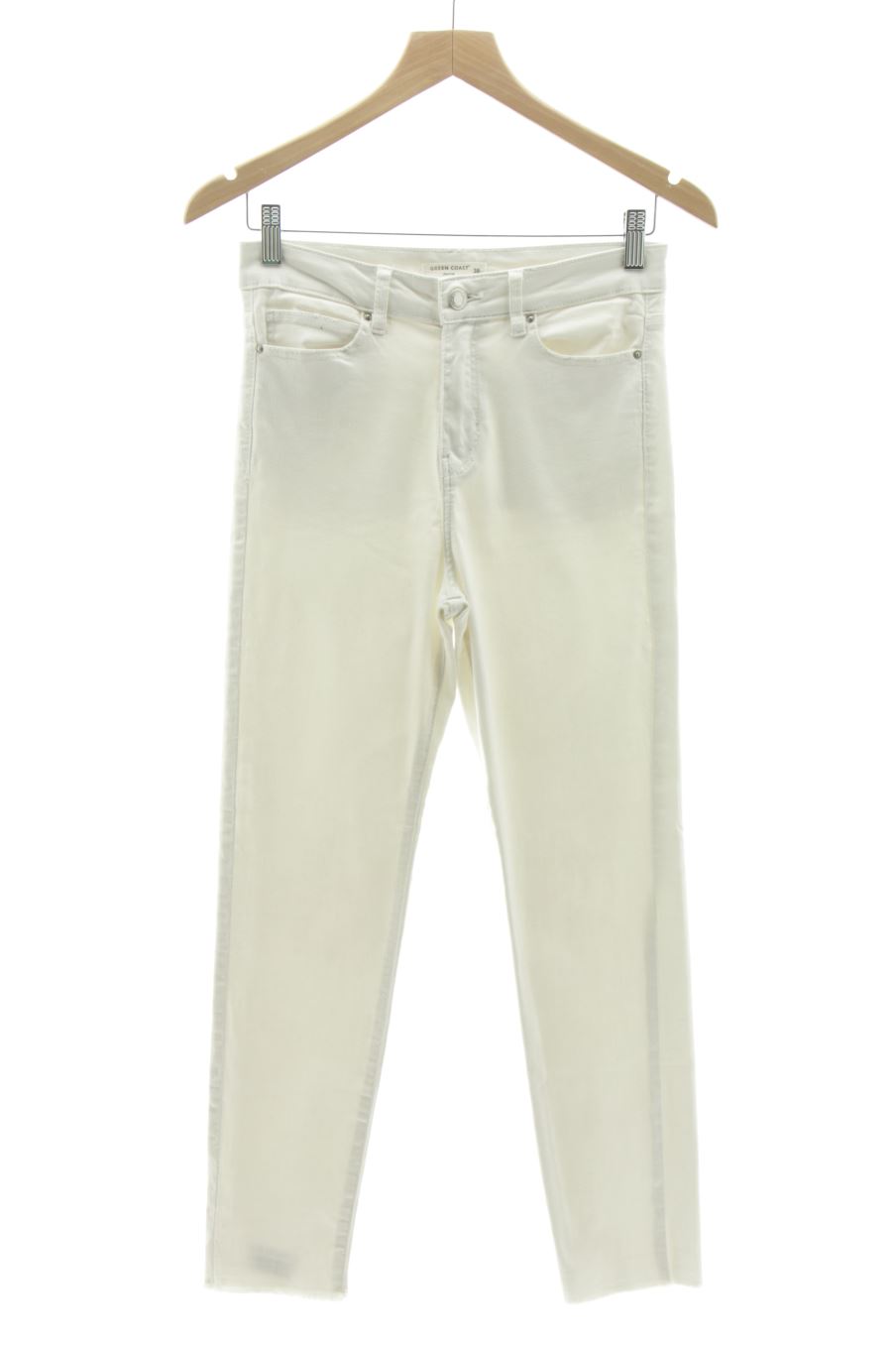 Jeans Green coast de la taille 38, de couleur blanc de denim