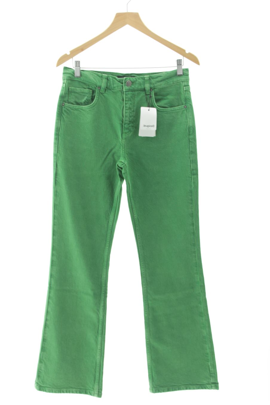Jeans Desigual de la taille 38, de couleur vert de denim