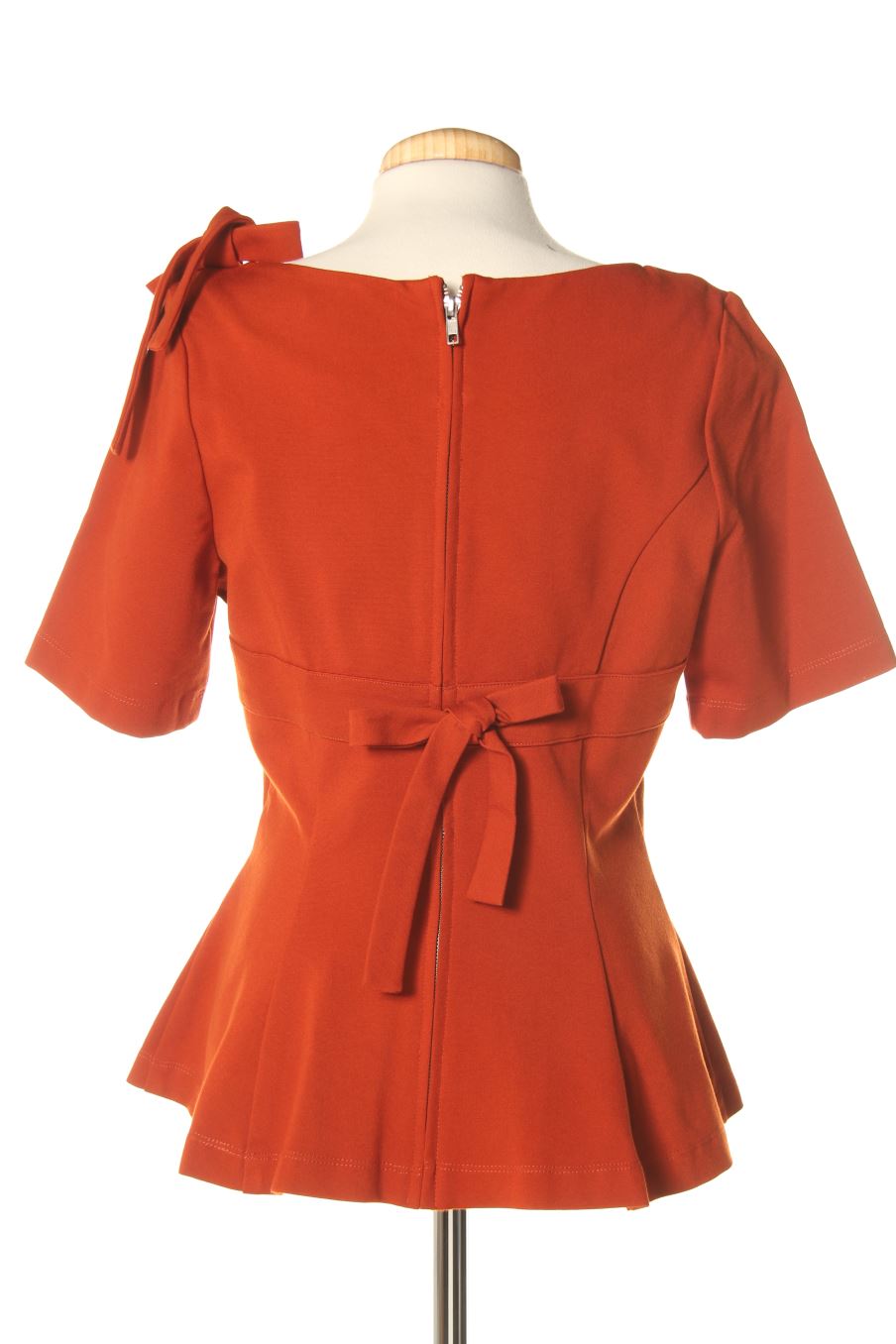 Blusa de manga corta de Saadia Ghazi de la talla L, de color naranja