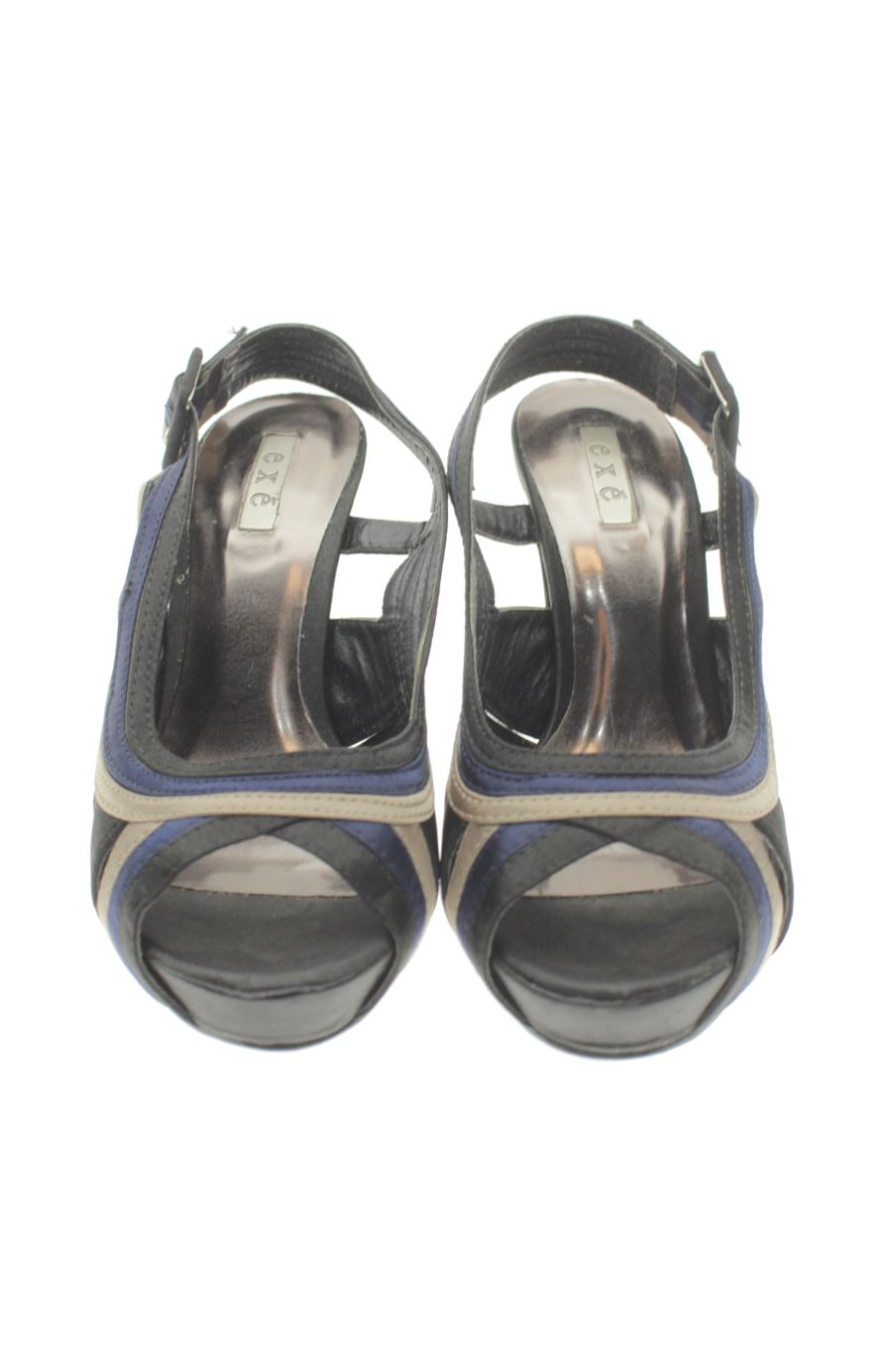 Sandalias tacon de Exe de la talla 37, de color azul marino de