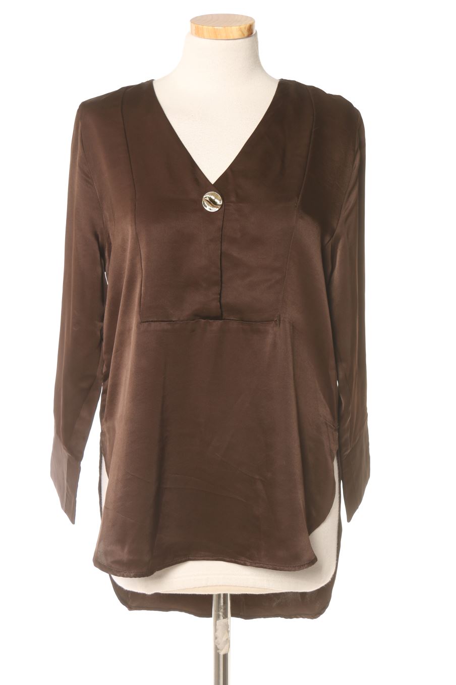 Vestido casual de Zara de la talla XS, de color marrón