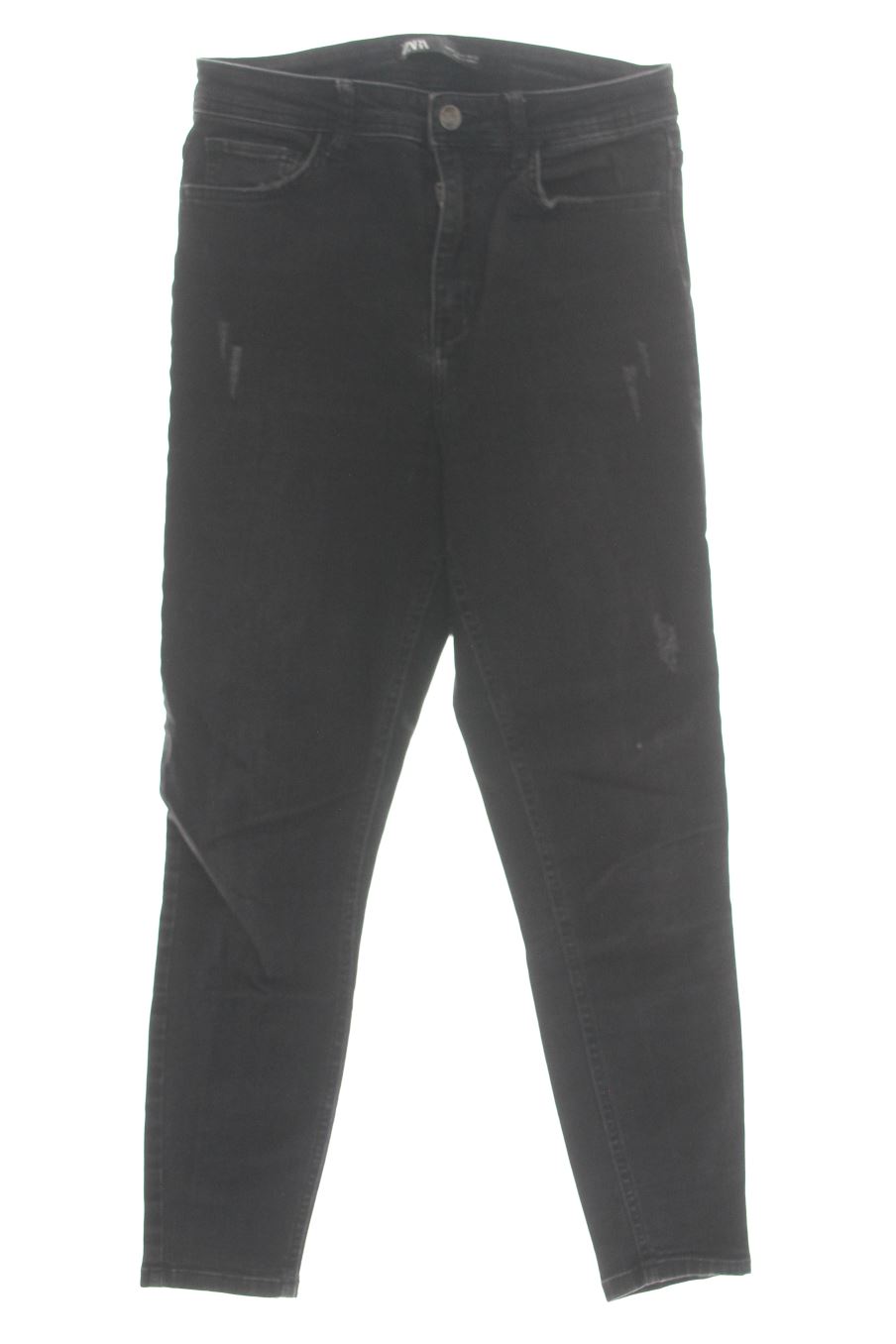 Vaquero de Zara de la talla 38, de color negro de ropa vaquera