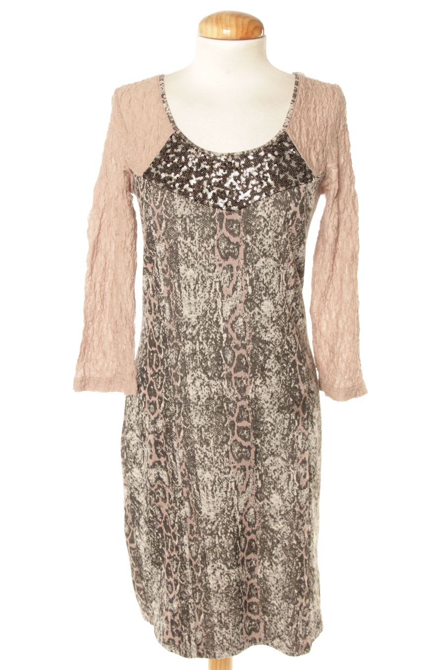 Robe casual cream de la taille S, de couleur imprimés