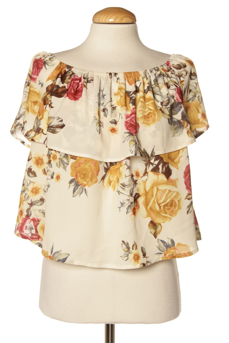 Blusa de manga corta de Stradivarius de la talla S, de color flores