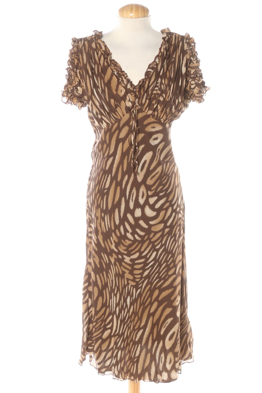 Vestido casual de Georges Rech de la talla 44, de color marrón de seda