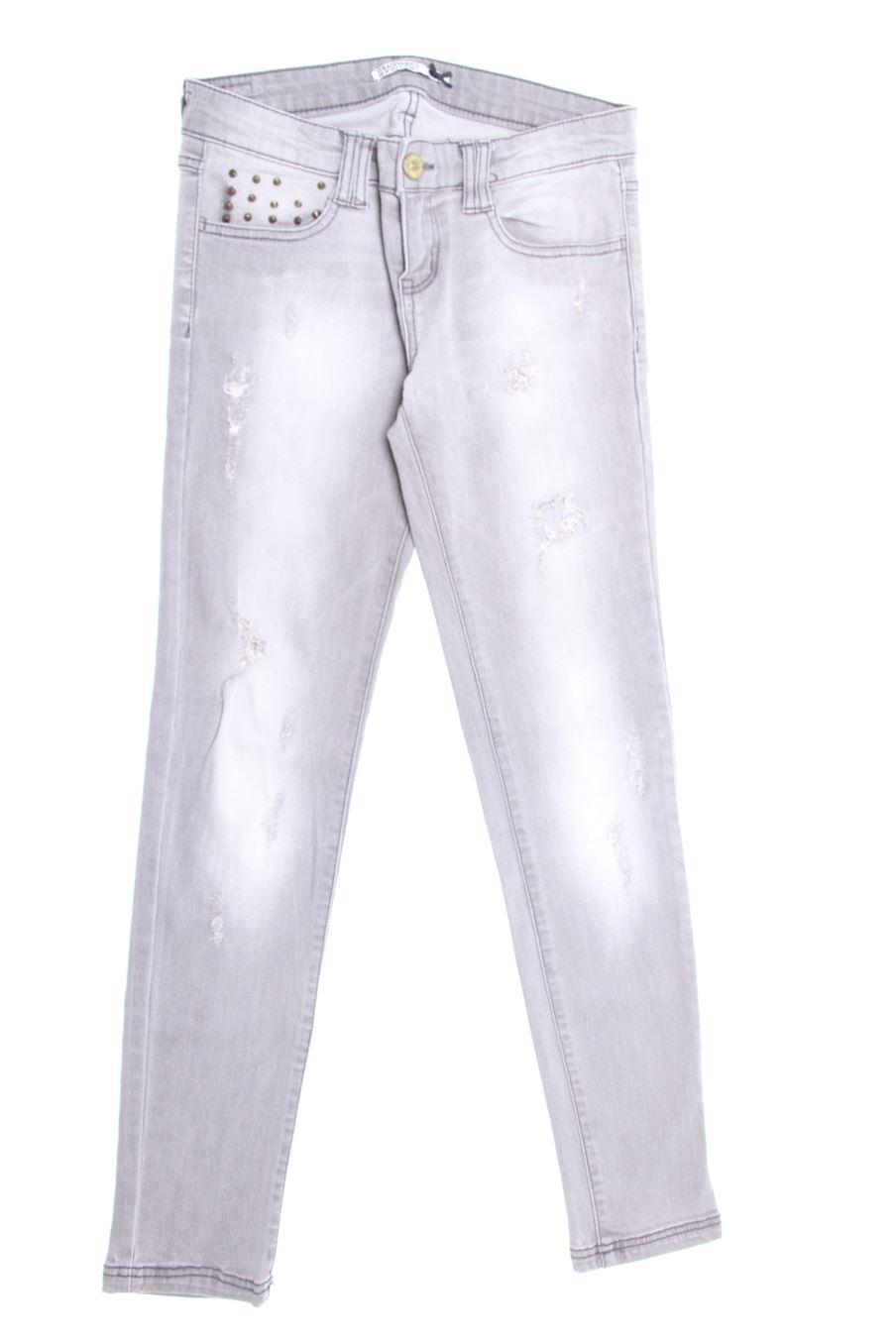 Vaqueros de Stradivarius de la talla 36, de color gris de ropa vaquera