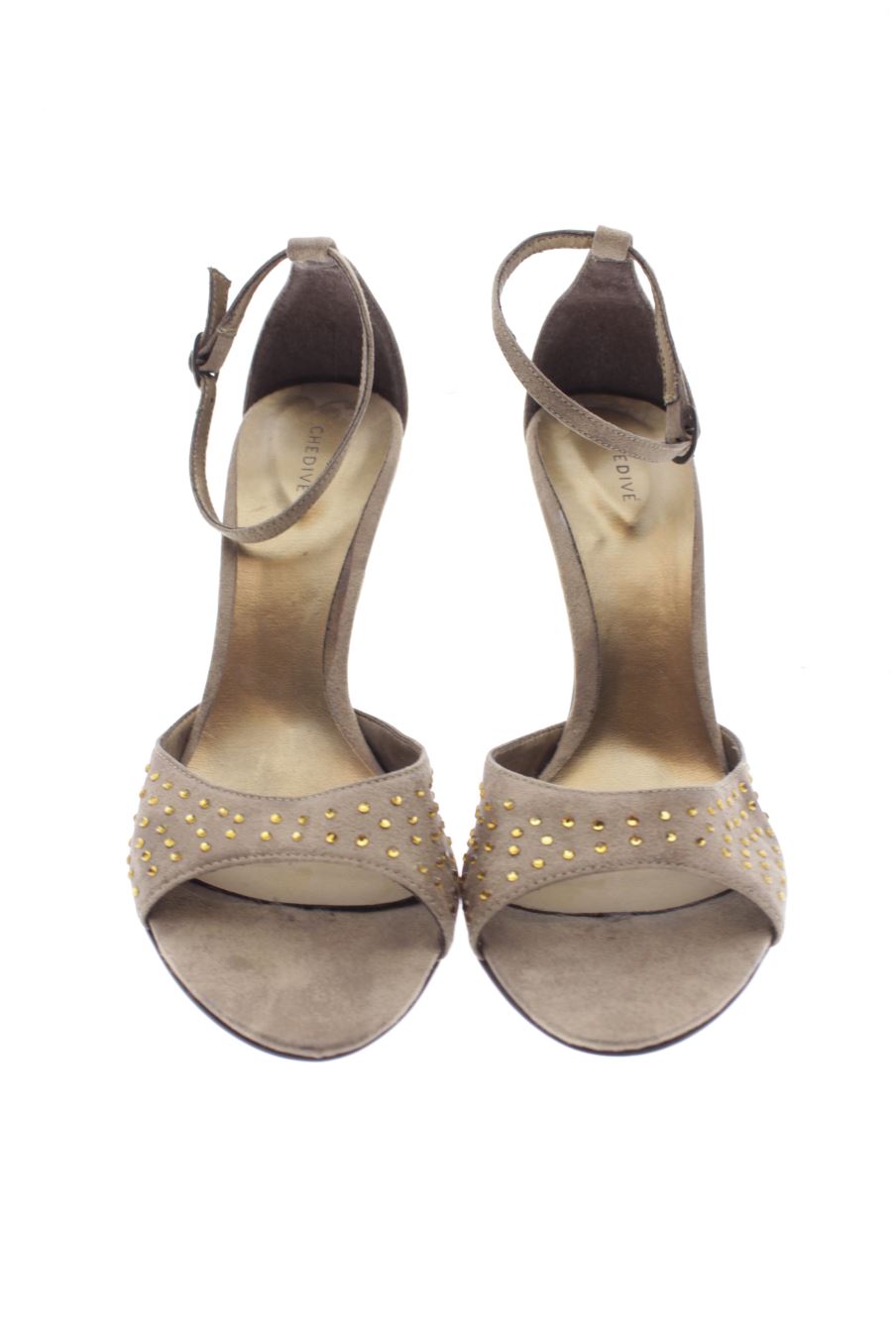 Sandalias tacon de CHEDIVÉ de la talla 39, de color marrón de
