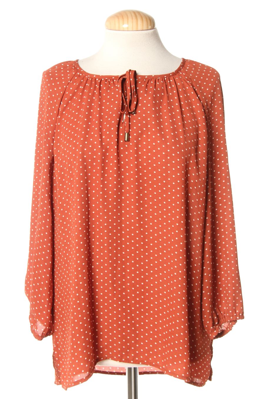 Blusa de manga larga de Encuentro de la talla S, de color marrón