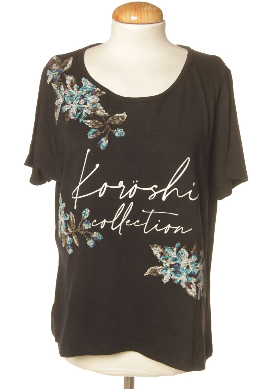 T-Shirt von Koroshi Größe XL, Farbe Schwarz, für