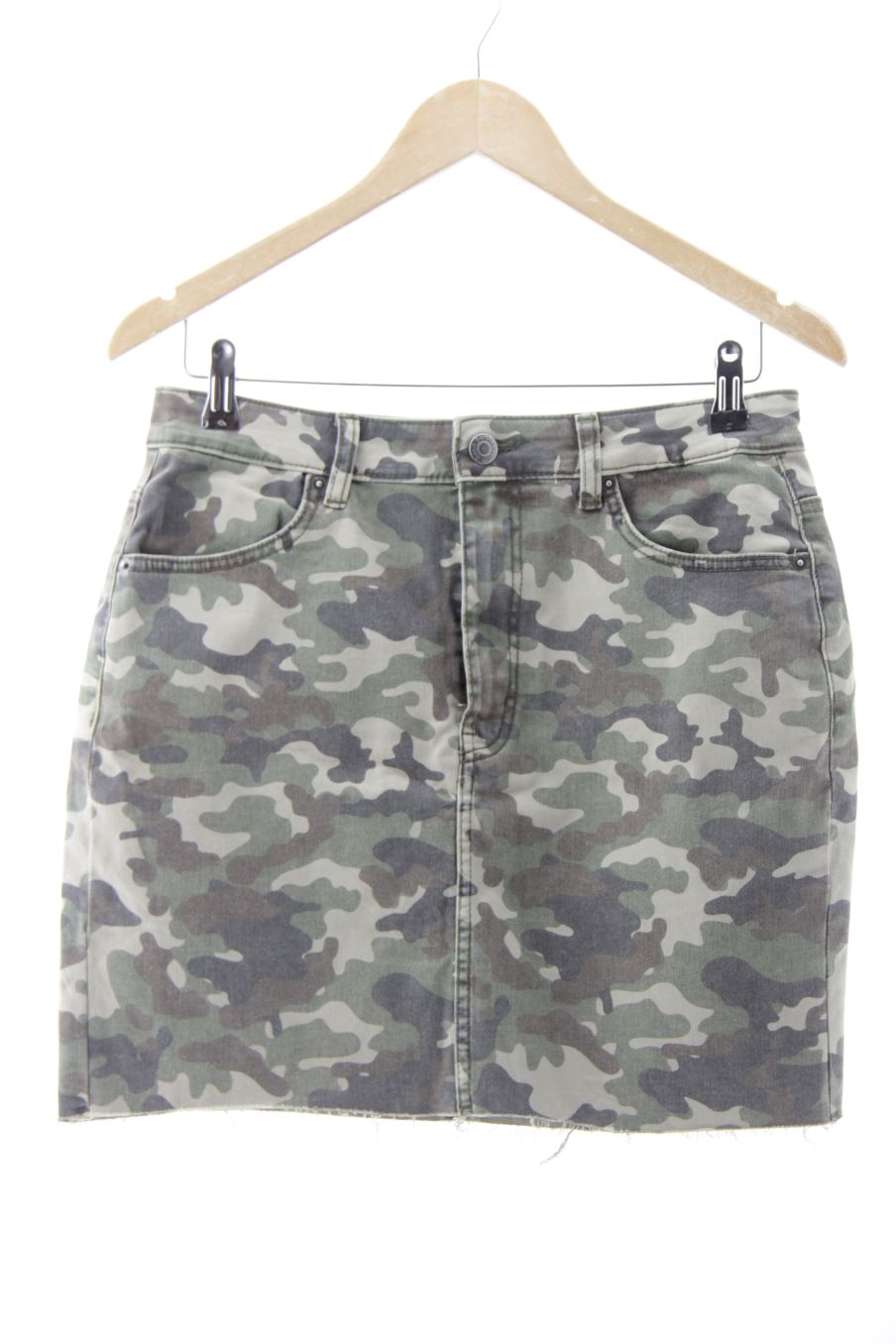 Jupe Bershka de la taille 40, de couleur imprimés de denim