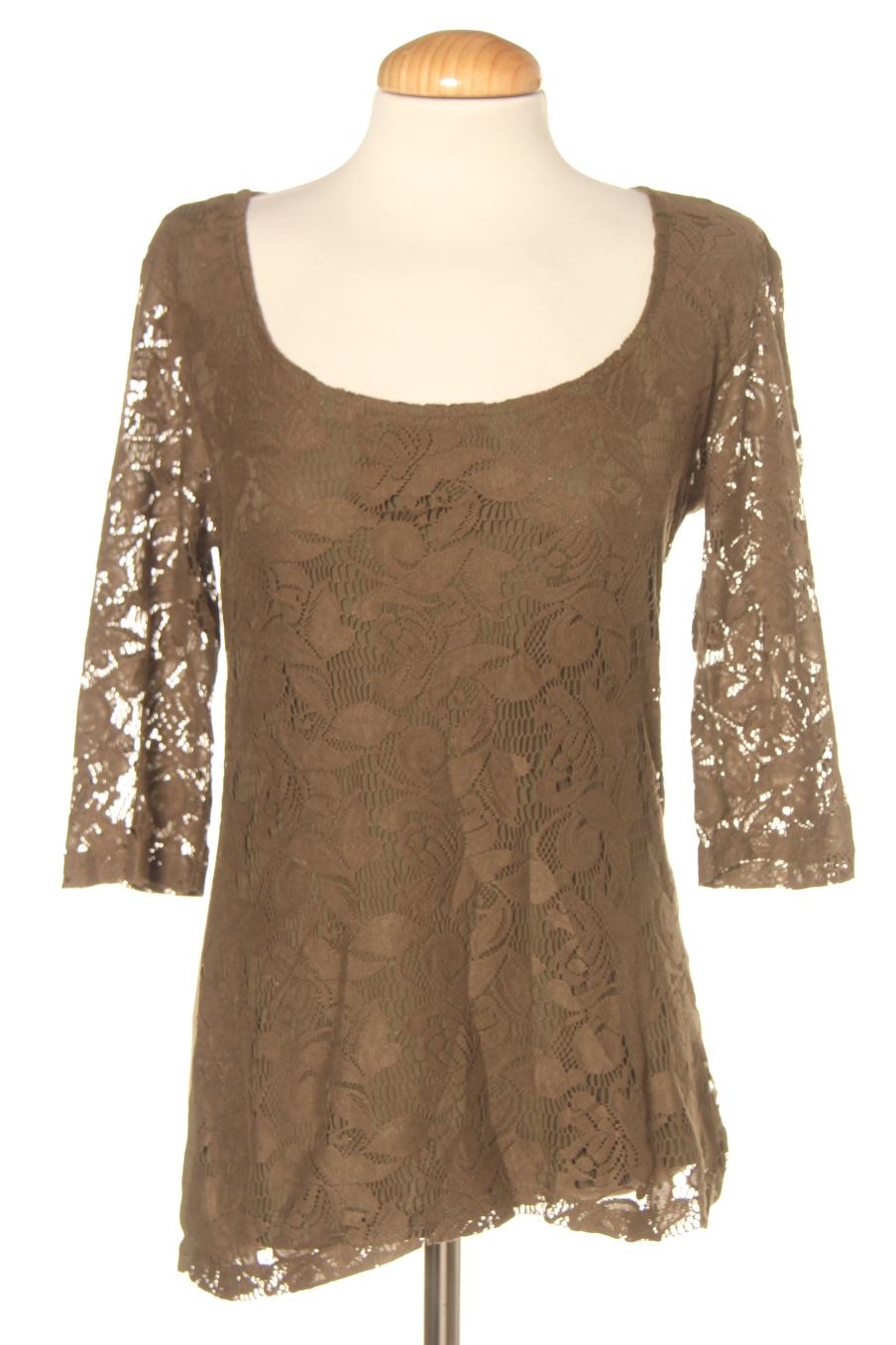 Langärmeliges T-Shirt von Bershka Größe L, Farbe Grün, für