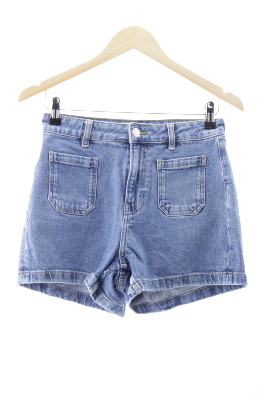 Shorts Mango de la taille 34, de couleur bleu de denim