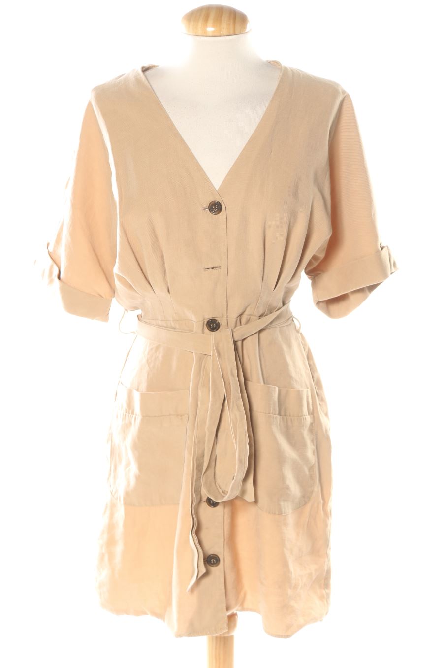 Robe casual Zara de la taille M, de couleur beige