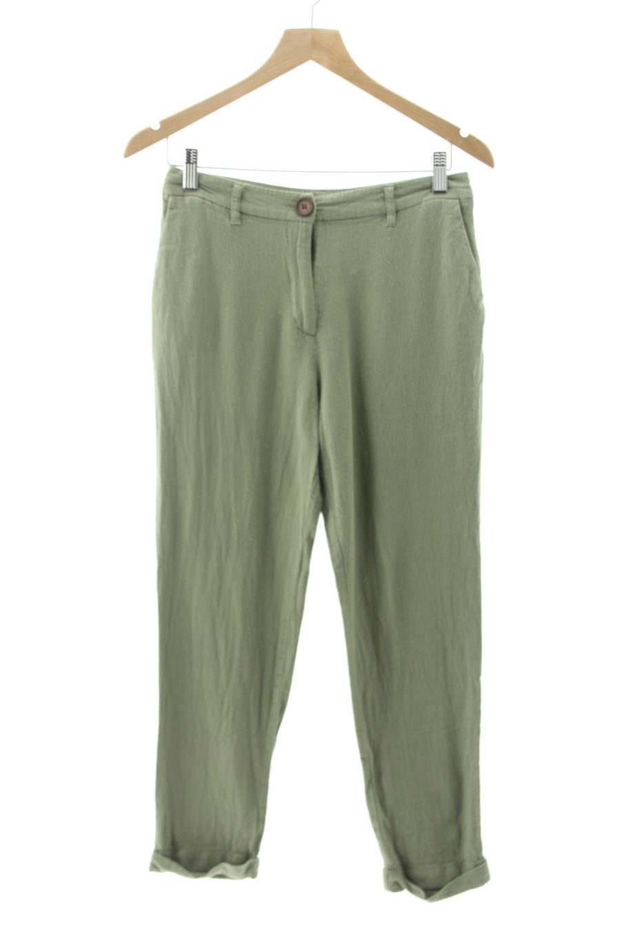 Pantaloni de Cortefiel de la talla 36, de color verde