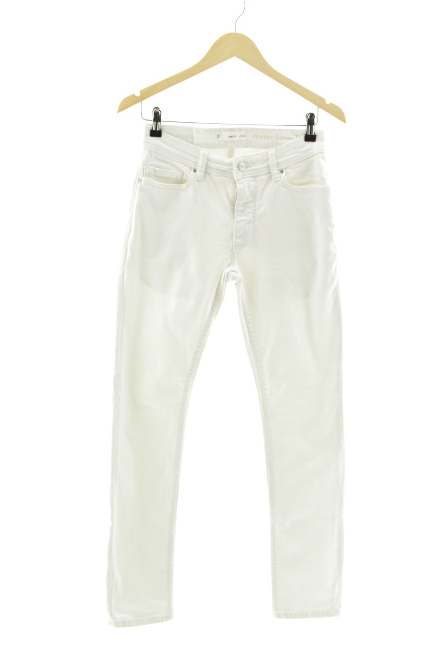 Vaquero de Mango de la talla 36, de color blanco de ropa vaquera