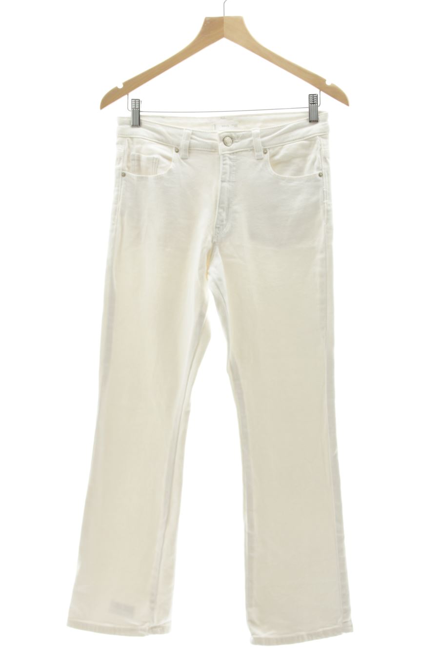 Vaquero de Mango de la talla M, de color blanco de ropa vaquera