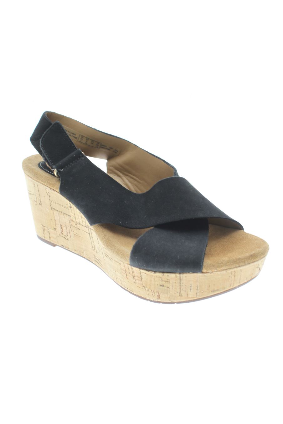 Plataformas de clarks de la talla 39, de color negro de