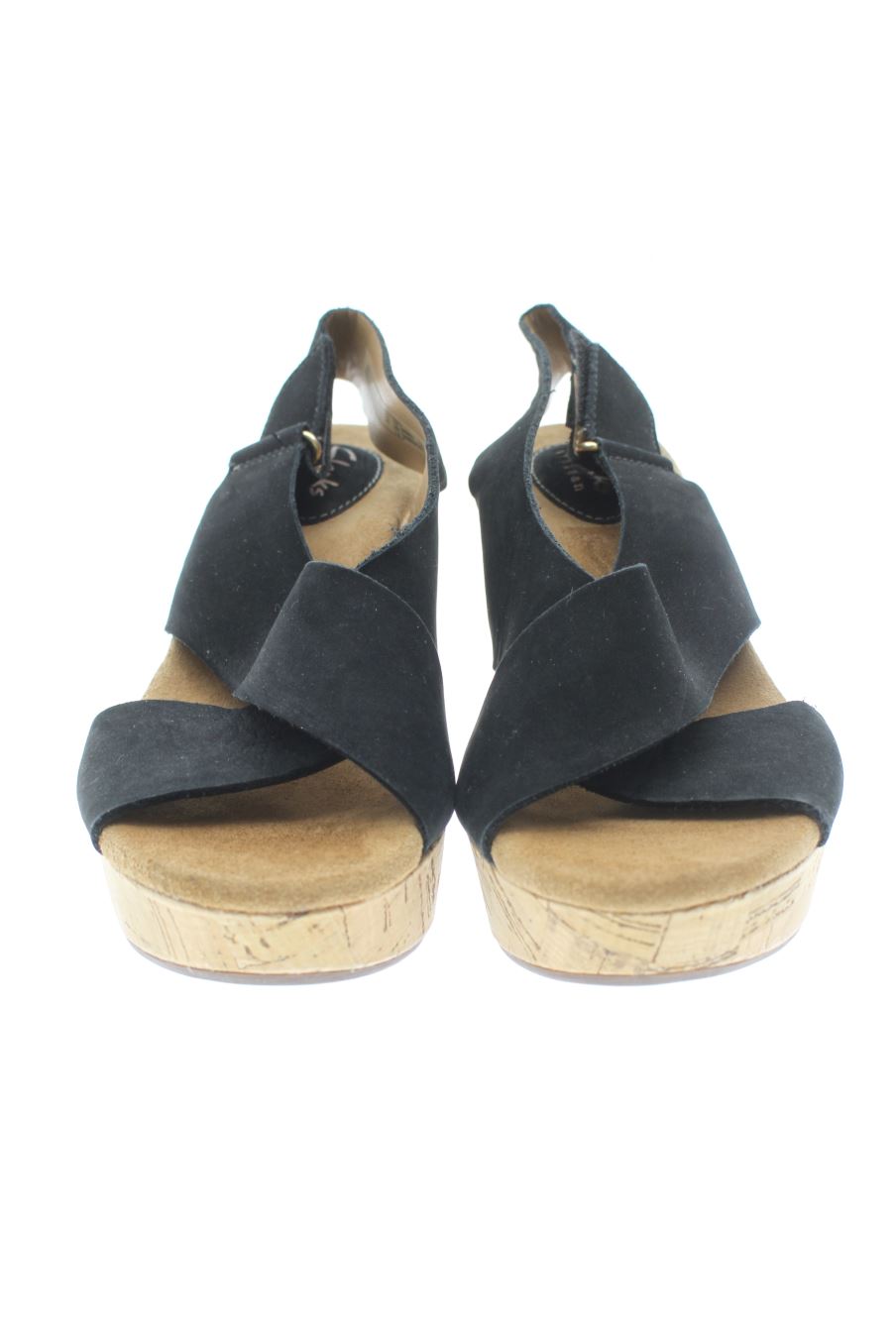 Plataformas de clarks de la talla 39, de color negro de