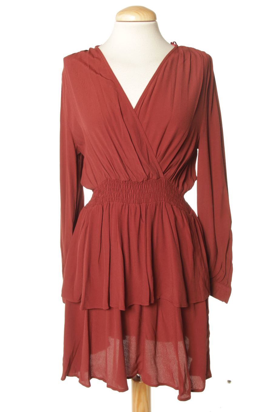 Robe casual Zara de la taille S, de couleur bordeaux