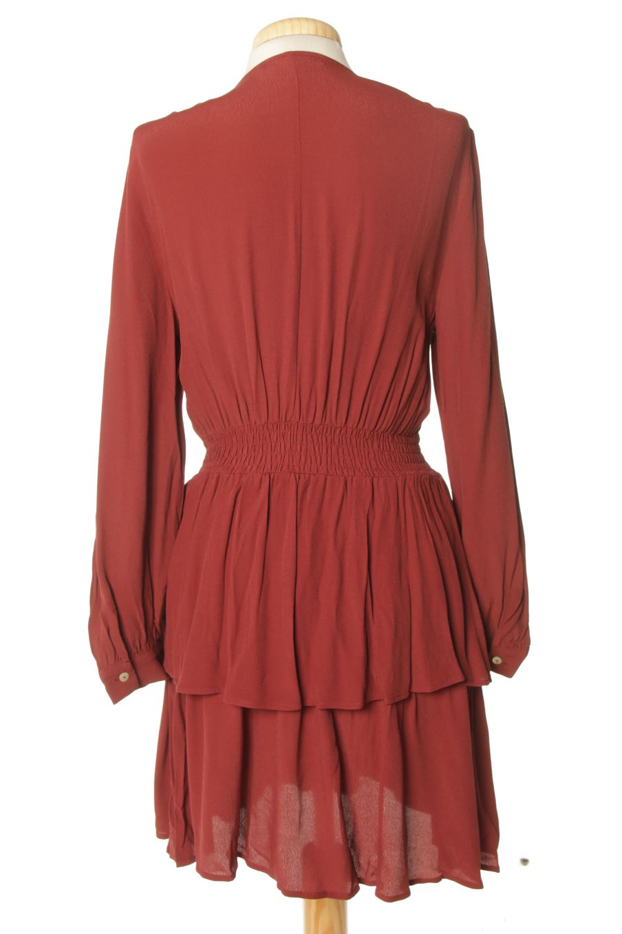 Robe casual Zara de la taille S, de couleur bordeaux