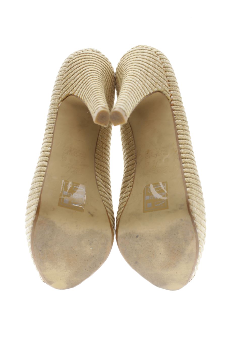Zapatos de tacon de Mango de la talla 39, de color beige de