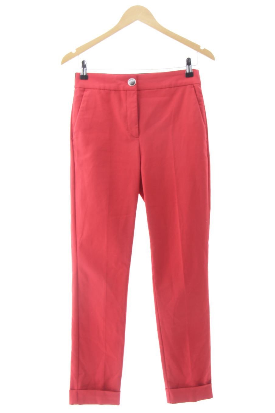 Pantalon Zara de la taille S, de couleur rouge