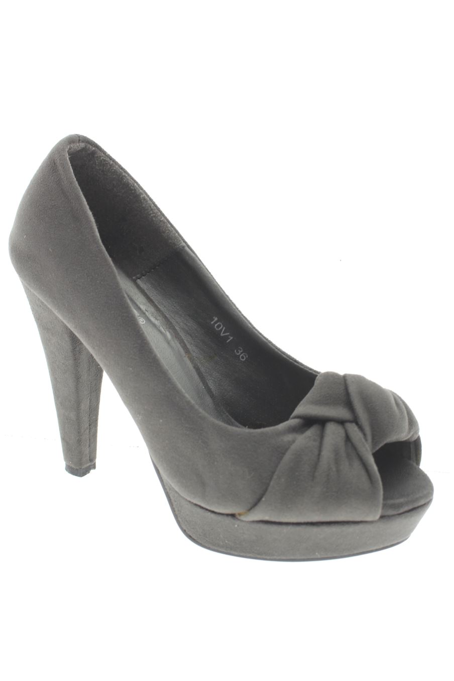 Zapatos de tacon de Mary Paz de la talla 36, de color gris de