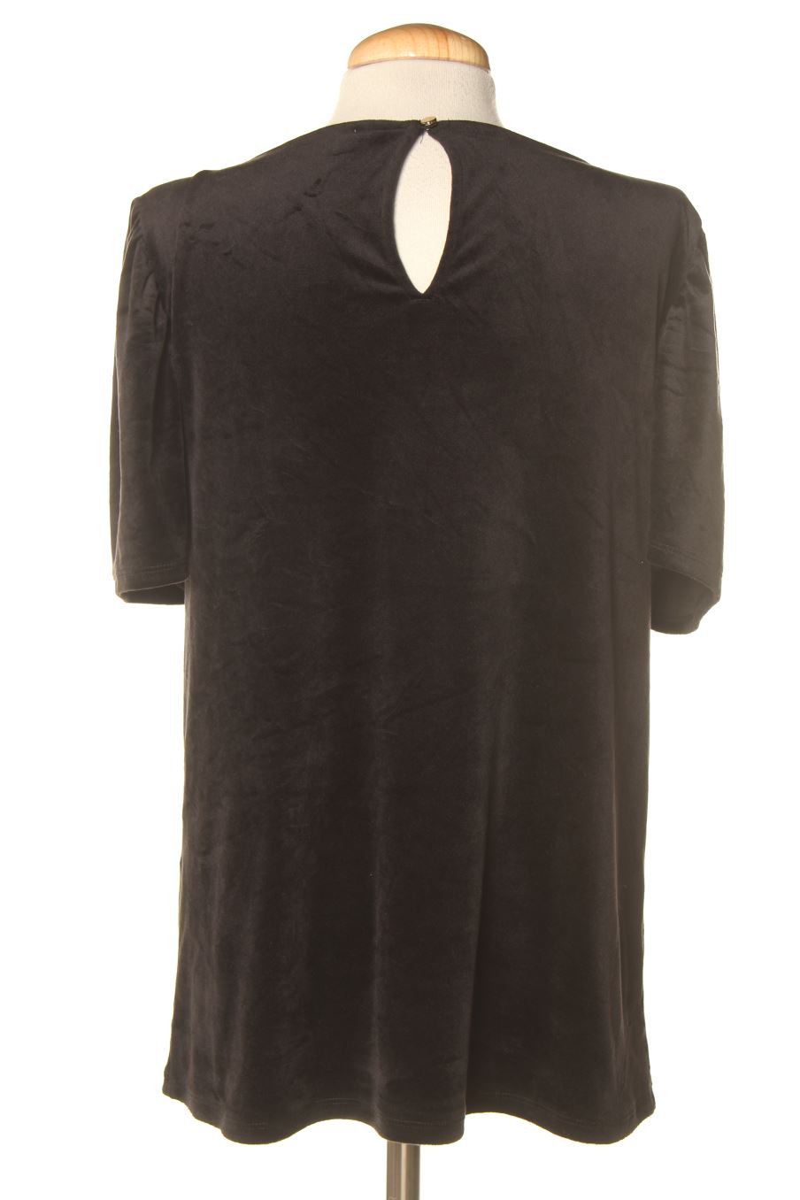 Blusa de manga larga de Loft de la talla M, de color negro de terciopelo